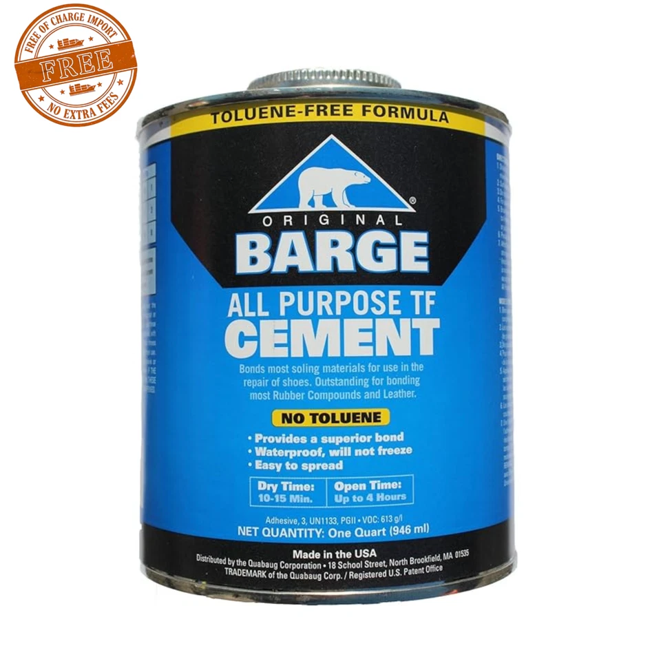 Barge Original All-Purpose TF Rubber Cement, Dries Quickly and Clear - 32 Ounces