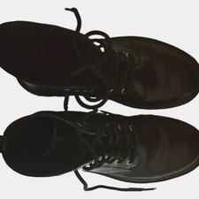 Dr. Martens Men s Black Leather Combat Ankle Boots Lace-Up Round Toe Sz 10