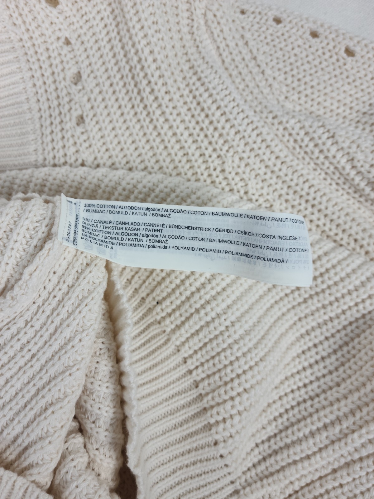 Mango Basics White Knit Sweater Medium thumbnail 6