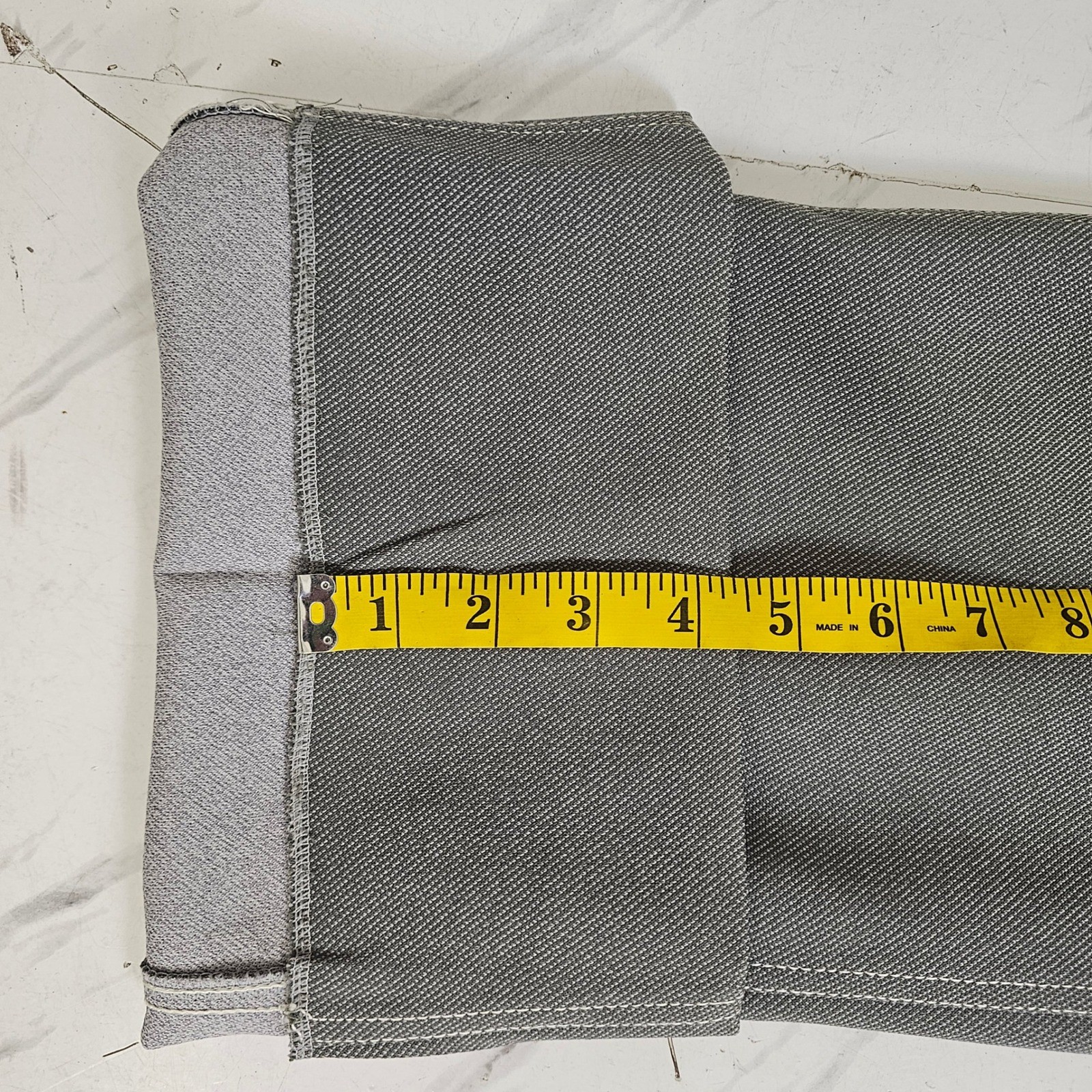 Vintage 70s Sears Perma-Prest Gray Pants Tall Taiwan R.O.C. Flare Trousers