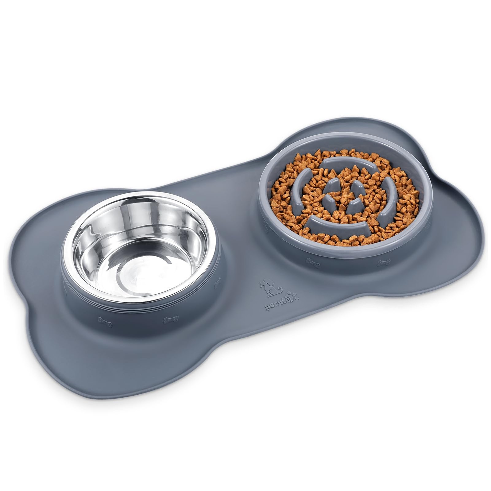 Slow Feeder Dog Bowls to Slow Down Eating, Dog Bowl Slow Feeder with No-Spill...