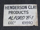 VINTAGE HENDERSON CLAY PRODUCTS TIN SIGN RIG FIELD WELL PUMP GAS METAL TEXAS OIL