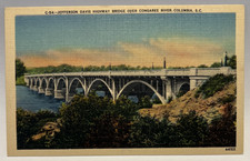 Jefferson Davis Highway Bridge, Congaree River, Columbia, SC Postcard