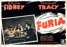FURIA Fury FRITZ LANG, SPENCER TRACY RARA FOTOBUSTA ORIGINALE 1A ED. 1937 POSTER