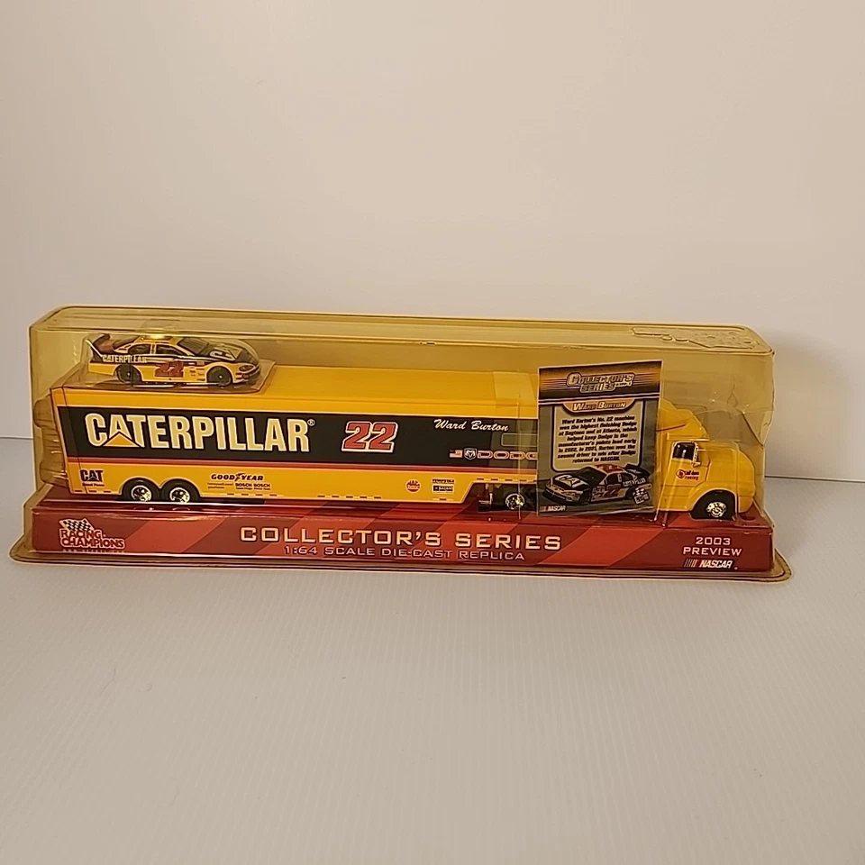 Remolque tractor fundido a presión ERTL Nascar 2003 vista previa Ward Burton Caterpillar 1:64 Foto 2 de 4