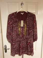 John Rocha Debenhams Purple Top Blouse Ladies Womens Size 20 metal sequins