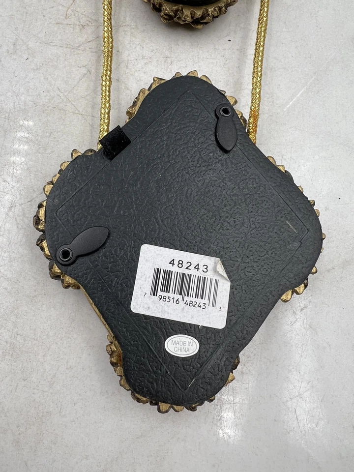 Estilo de vida colgante doble marco de fotos ornamentado dorado rosas arco 2x3 ovalado barroco Foto 4 de 4