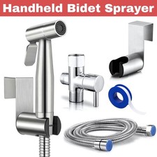 Toilet Bidet Spray Hose Stainless Steel Handheld Shower Head Kit For Bathroom