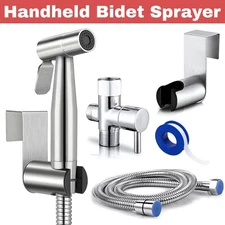 Toilet Bidet Spray Hose Stainless Steel Handheld Shower Head Kit For Bathroom