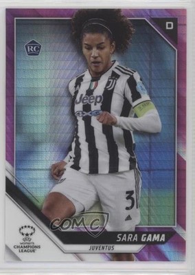 2021 Topps Chrome UEFA Women's Champions League 96/150 Sara Gama Rookie RC 05pi