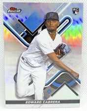 Edward Cabrera 2022 Topps Finest #21 Rookie Refractor RC Marlins, Cubs Card SP. rookie card picture