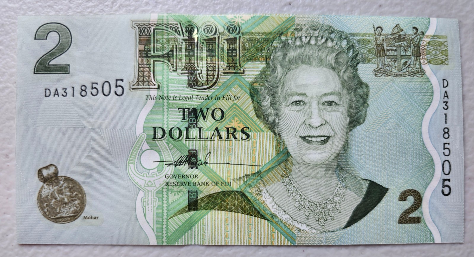 Fiji 2 Dollars 2007 Unc