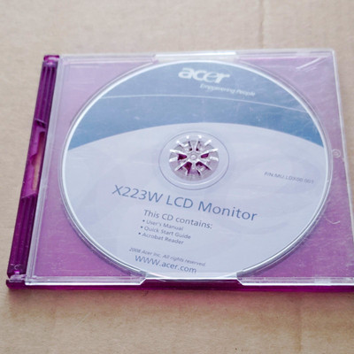 Acer X223W Monitor Drivers & Utility Software CD MU.LDX00.001