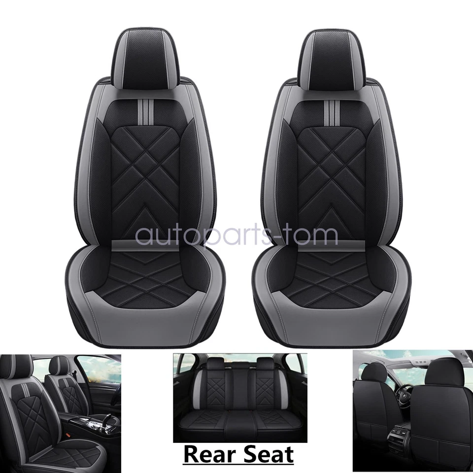 For Nissan Altima Armada Versa X-Trail Z PU Leather 5 Seats Car Seat Cover Pad Foto 3 de 4