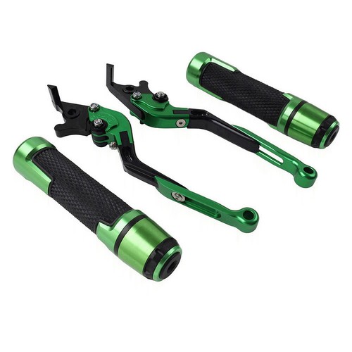 Green Brake Clutch Levers Handlebar Grips Sets For Yamaha MT-15 XSR155 XTZ125 - Picture 7 of 10