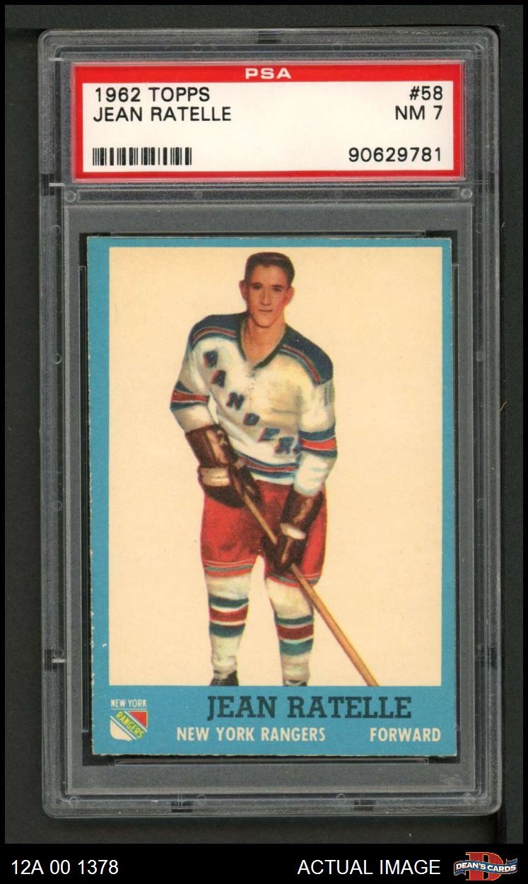 Jean Ratelle #58 (Hockey Cards 1962 Topps) — is it worth grading?