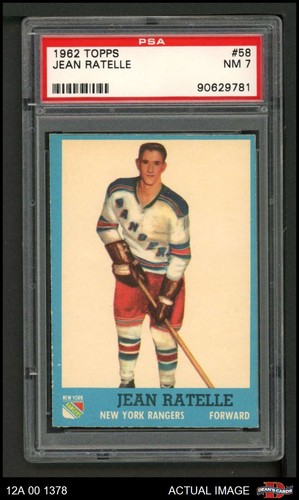 Jean Ratelle #58 1962 Topps card