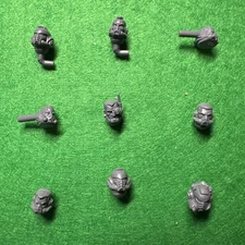 WARHAMMER 40K SPACE MARINES HEAD BIT LOT 9x HEADS SPARE PARTS GAMES WORKSHOP 🟢