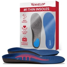 Envelop Ultra Thin Insoles for Men US Men's 5.5 - 7 Women's 7 - 8.5 , Blue