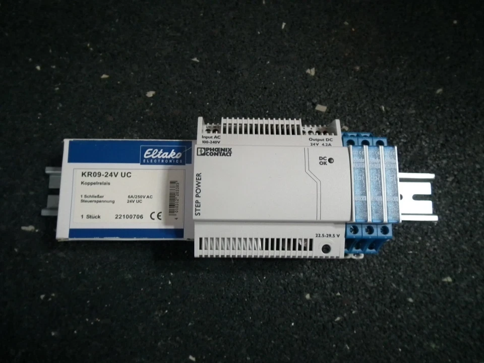 PHOENIX CONTACT STEP-PS/1AC/24DC/4.2 POWER SUPPLY INPUT 100-240VAC OUTPUT 24VDC