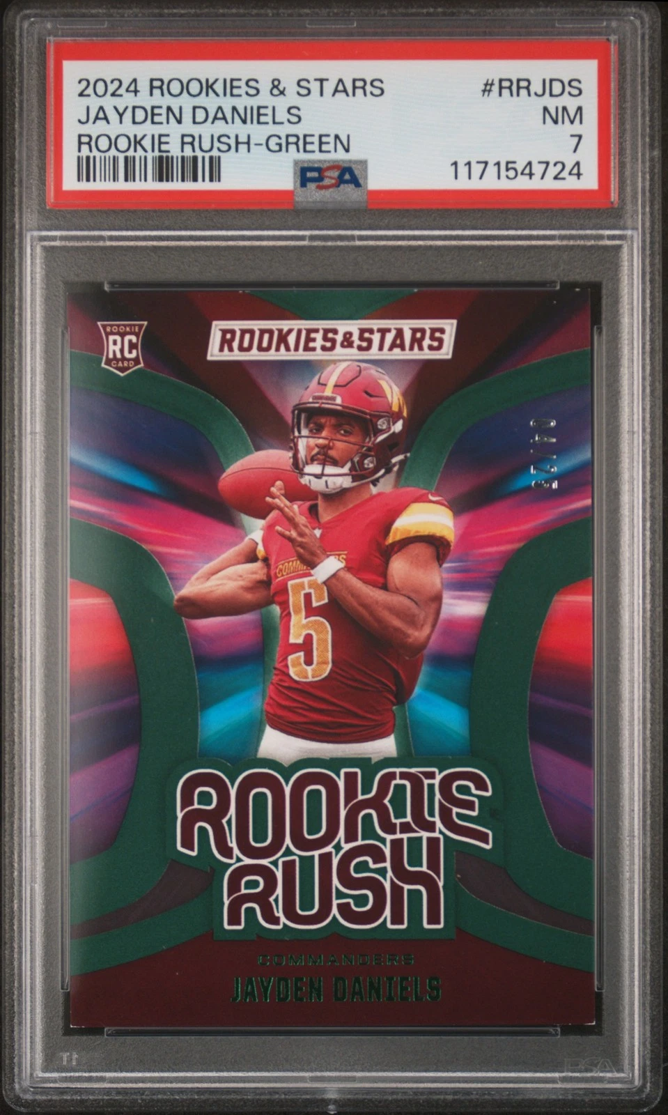 Jayden Daniels Panini Rookies & Stars Rookie Rush #RRJDS Green