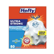 Hefty E88356CT Ultra Strong Clean Burst Drawstring Tall Kitchen Bag 240/CT New