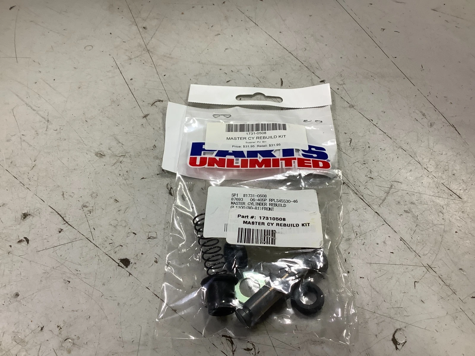 Parts Unlimited Master Cylinder Rebuild Kits 1731-0508 CB750F 79-80 CB900C