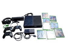 Microsoft Xbox One Console 500GB Black with Headset 3 Controllers 8 Games Kinect