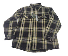 Field  Stream Flannel Shirt Men M Green Maroon Plaid Long Sleeve Cotton NWT