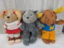 Vintage Get Along Gang Plush Lot Of 3 Montgomery Moose Zipper Cat Dotty Dog 80s