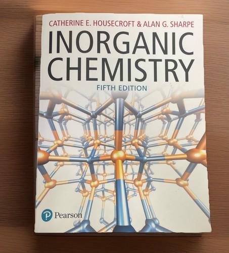 Livre de poche de chimie inorganique Catherine Housecroft, cinquième édition, Pearson