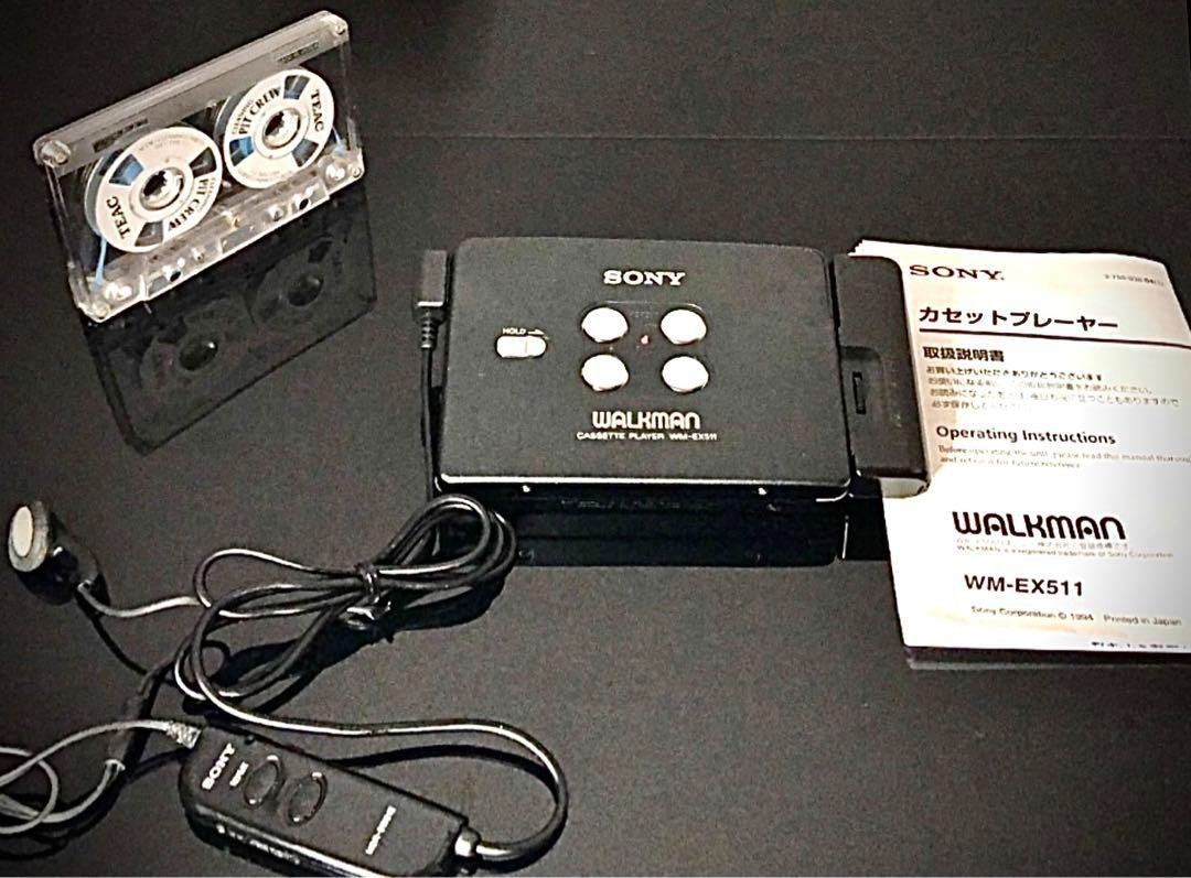 SONY WM-EX511 Walkman Cassette player Black Maintained from Japan