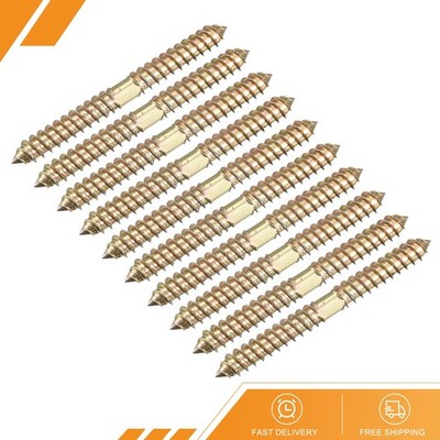 24pack 8x80mm Hanger Bolts Double Ended Thread Wood to Wood Dowel Screws