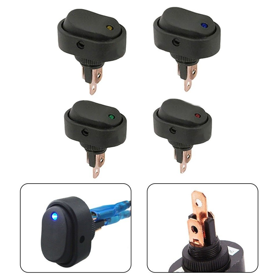Easy Installation 4PCS12V 30A Heavy Duty Red LED Switch for Car Motor ...