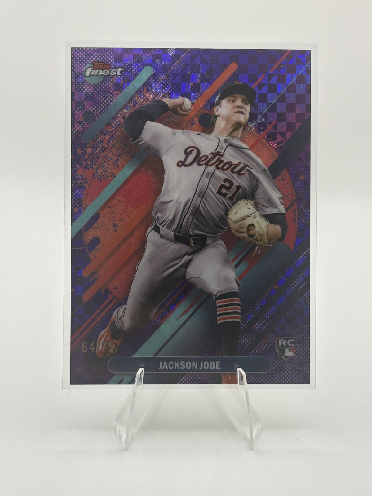 2025 Topps Finest - Rare Jackson Jobe #251 Purple Checkerboard Refractor /75 RC