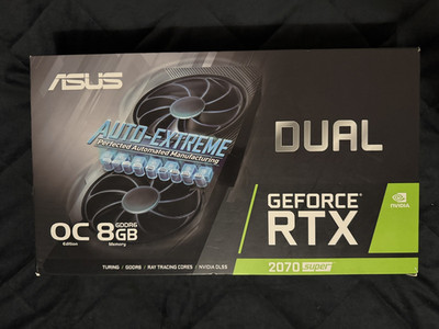 ASUS Dual GeForce RTX 2070 Super OC 8GB GDDR6 Vram