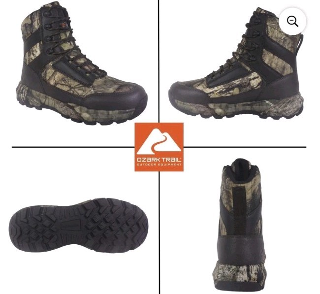 Ozark Trail Men\'s 8-Inch Mossy Oak Camo Hunting Boots, New In Box New In Box - Ozark Trail Men main image 3