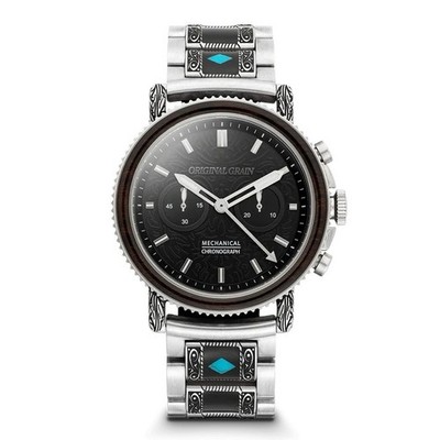 BRAND NEW ORIGINAL GRAIN THE STERLING SPUR MECHANICAL CHRONO 44MM  MENS WATCH