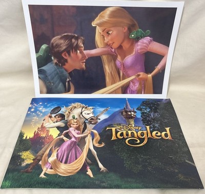 Tangled Disney Store Commemorative Lithograph w/Gold Stamp 14 x10 