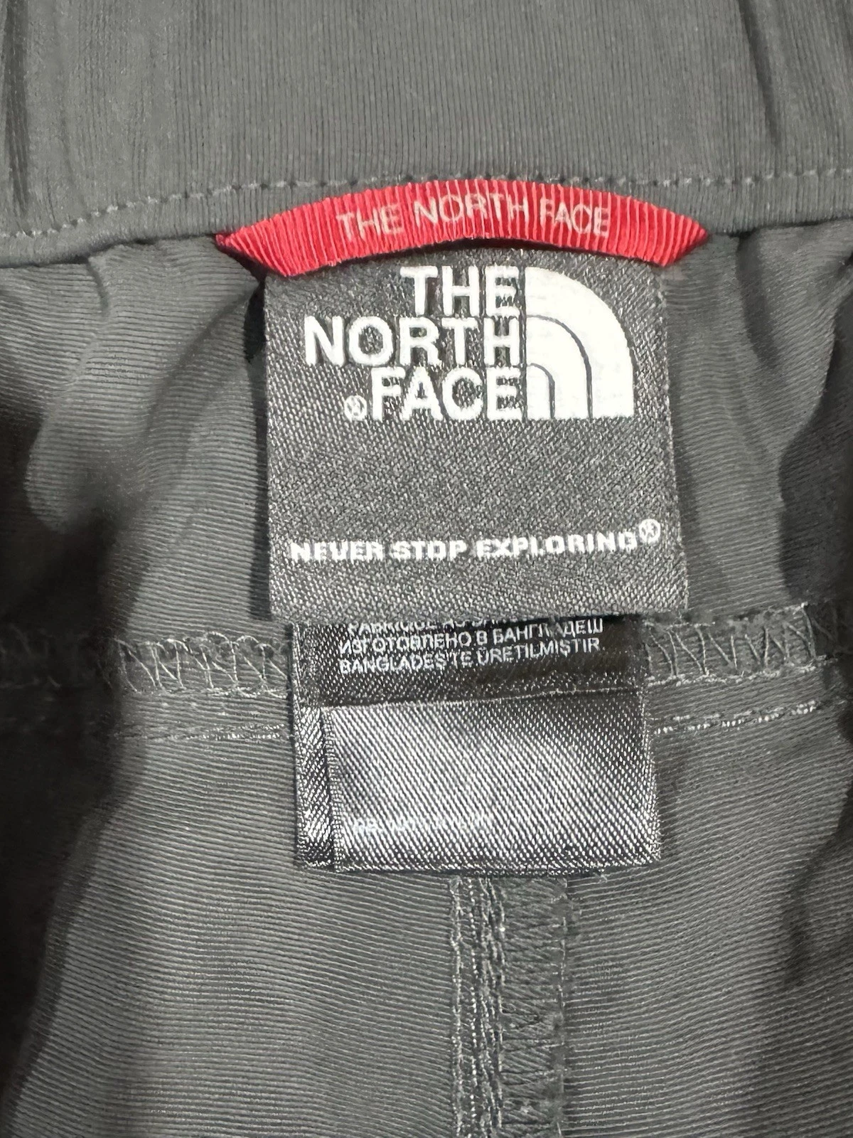 The North Face Men XL Convertible Nylon Pant Hiking Solid Gray Performance Zip