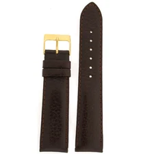 Watch Band Calfskin Leather Dark Brown Strap Comfort - 12mm - 24mm