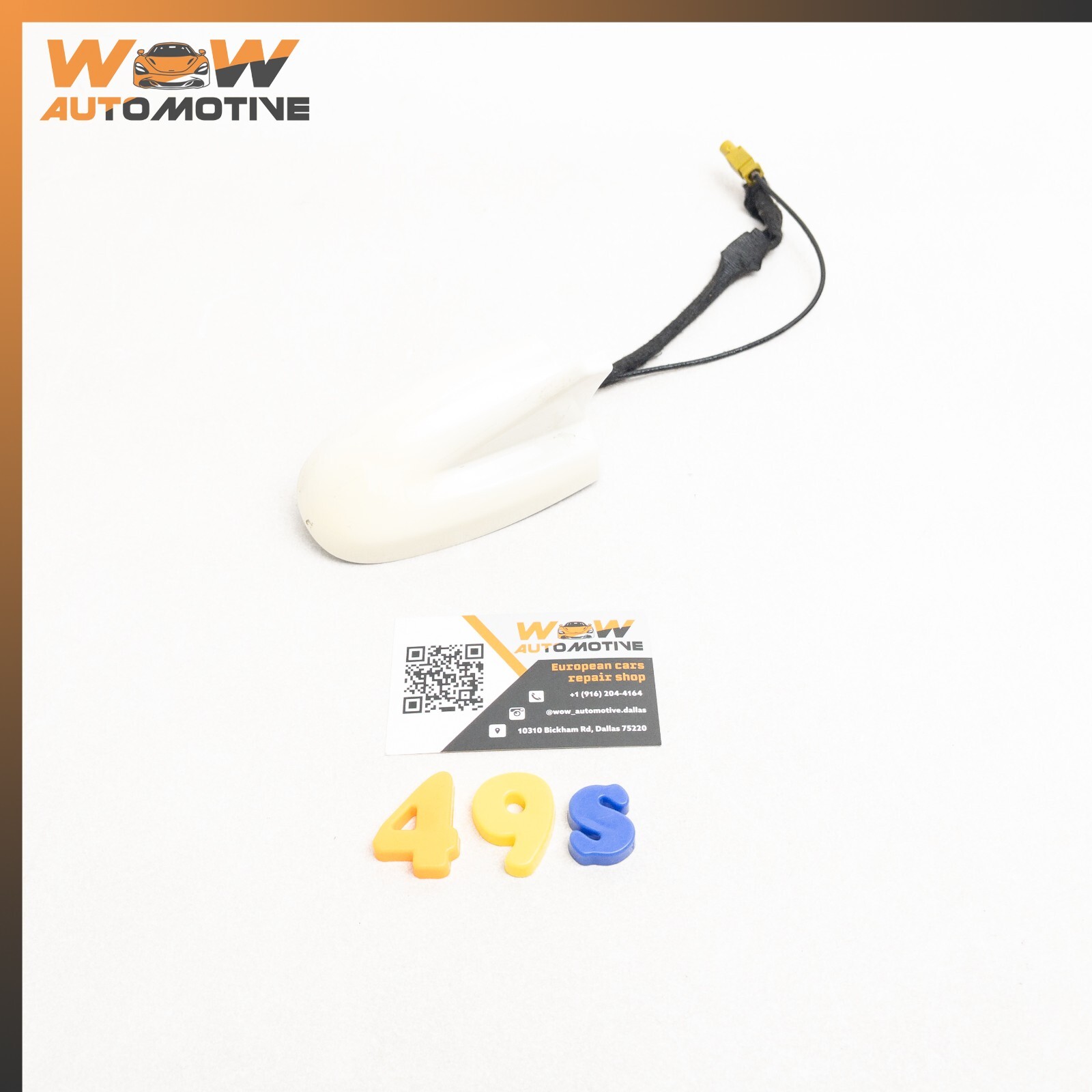 14-16 MASERATI GHIBLI REAR SHARK FIN ANTENNA WHITE OEM