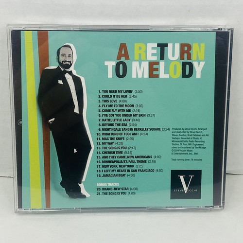 Steve Vecchi A Return To Melody CD 1992 Jazz Swing Rare - Picture 2 of 3