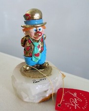 RON LEE CLOWN HOBO LEPRECHAUN FIGURINE onyx base signed
