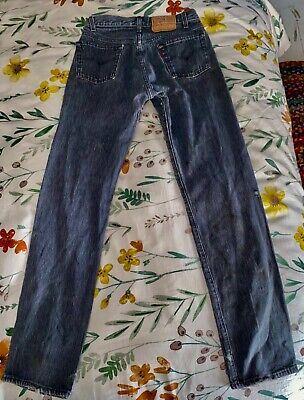 Vintage 1980's Levis 501 Student Denim Pin Stripe Black Vintage 1980's Levis 501 Student Denim Pin Stripe Black