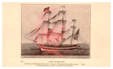 Ship Bonetta from painting owned by Hardy Chapman Boat Postcard 