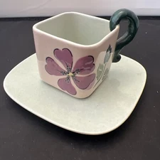 Kay Finch California Pottery Briar Rose Cup And Saucer HTF