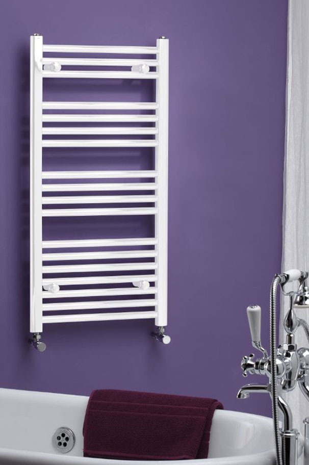 White Radiator 22mm Straight High Btu 500mm Wide x 800/1000/1200