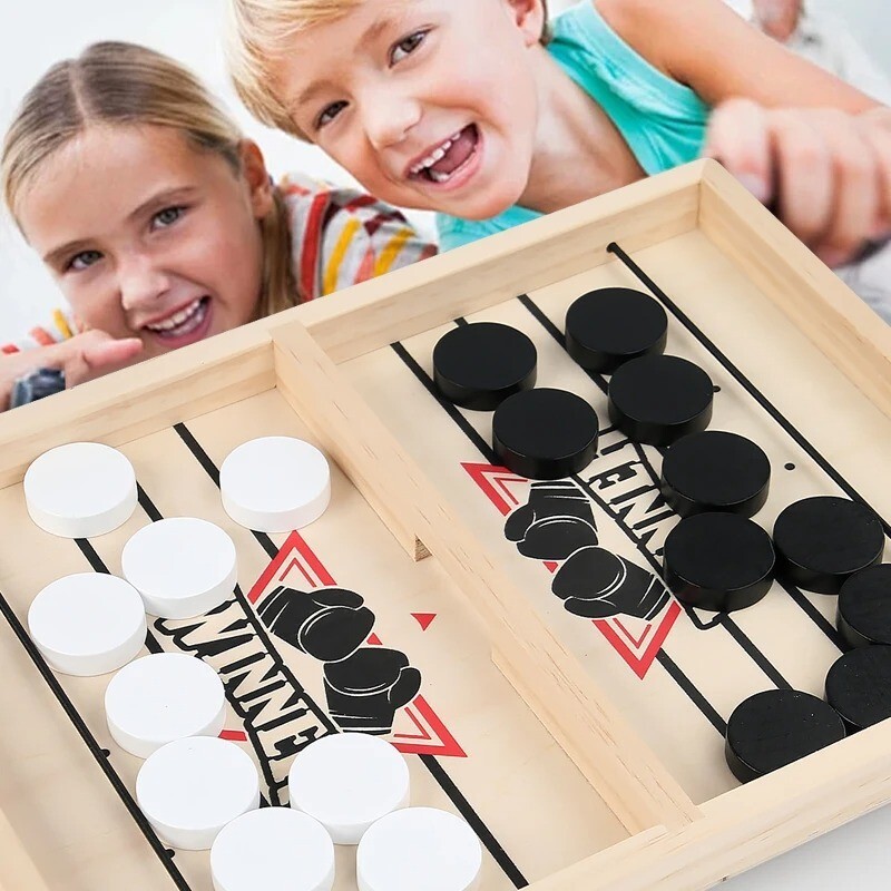 Fast Hockey Sling Puck Game Winner Fun Paced Sling Puck Party Board-Game Gifts