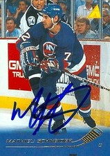 Mathieu Schneider autographed Hockey Card (New York Islanders) 1995 Pinnacle #28